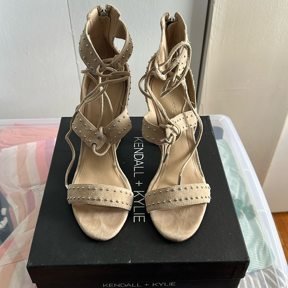 Kendall & Kylie Studded Block Heel Sandals